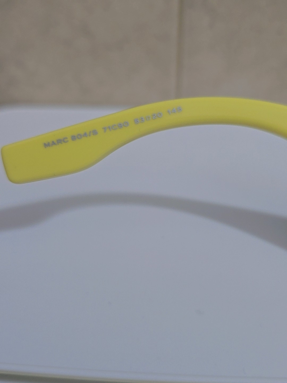 Marc Jacobs Black & Yellow Square Frame Sunglasses - Picture 4 of 4